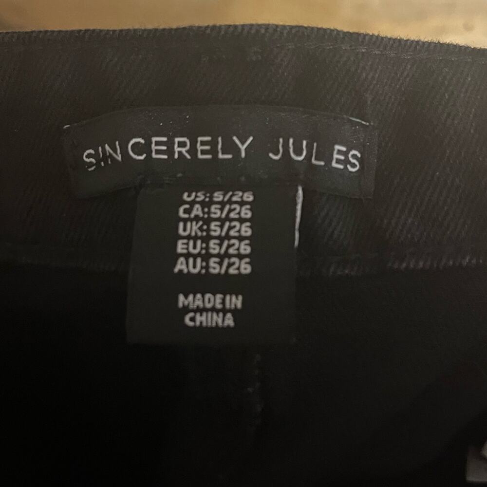 Sincerely Jules Black High Slit Maxi Skirt Size 5/26 - Picture 9 of 9